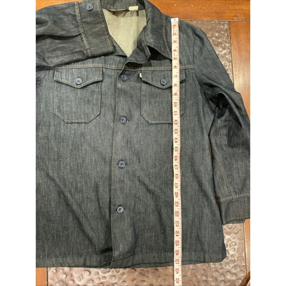 Levi's Gentleman Jeans Shirt, Dark Wash, 70s, Vintage, Medium, Button Up